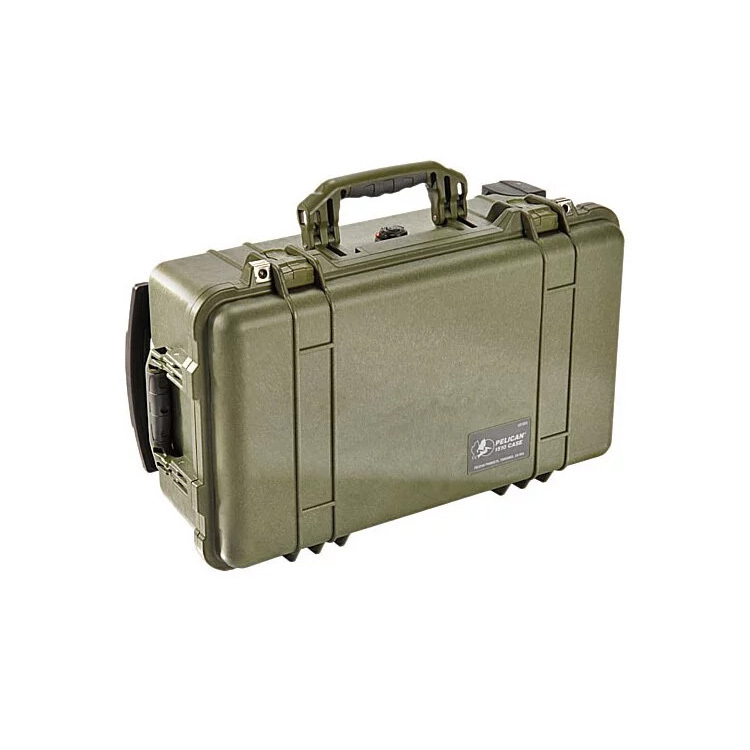 Pelican 1510 case with foam ODG Green