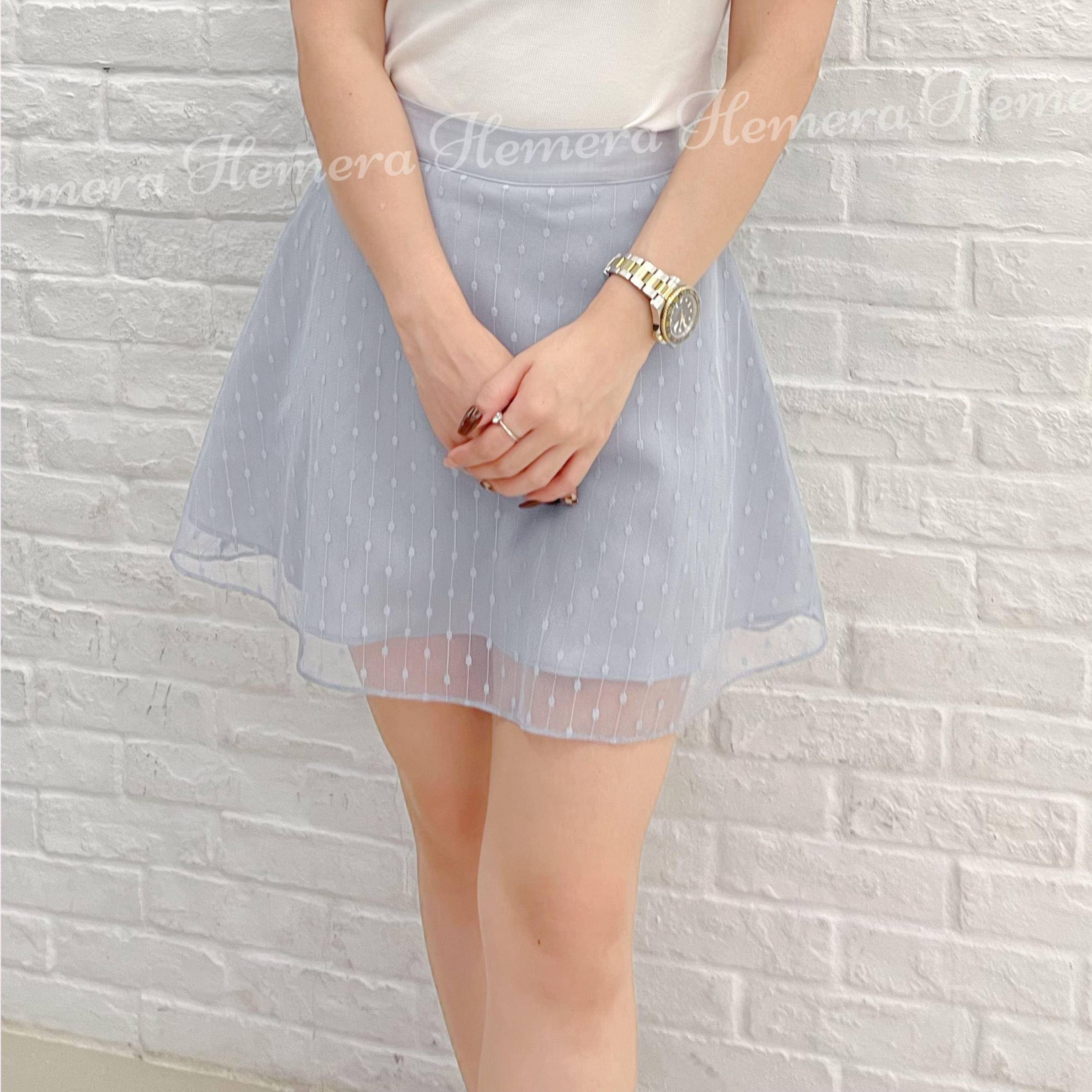 SK23W0630 波點裝紗傘裙褲