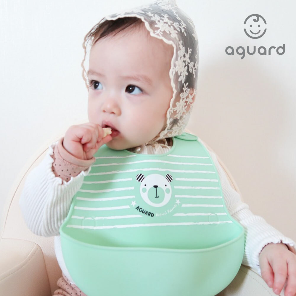 韓國 aguard 便攜口水肩 – 熊仔