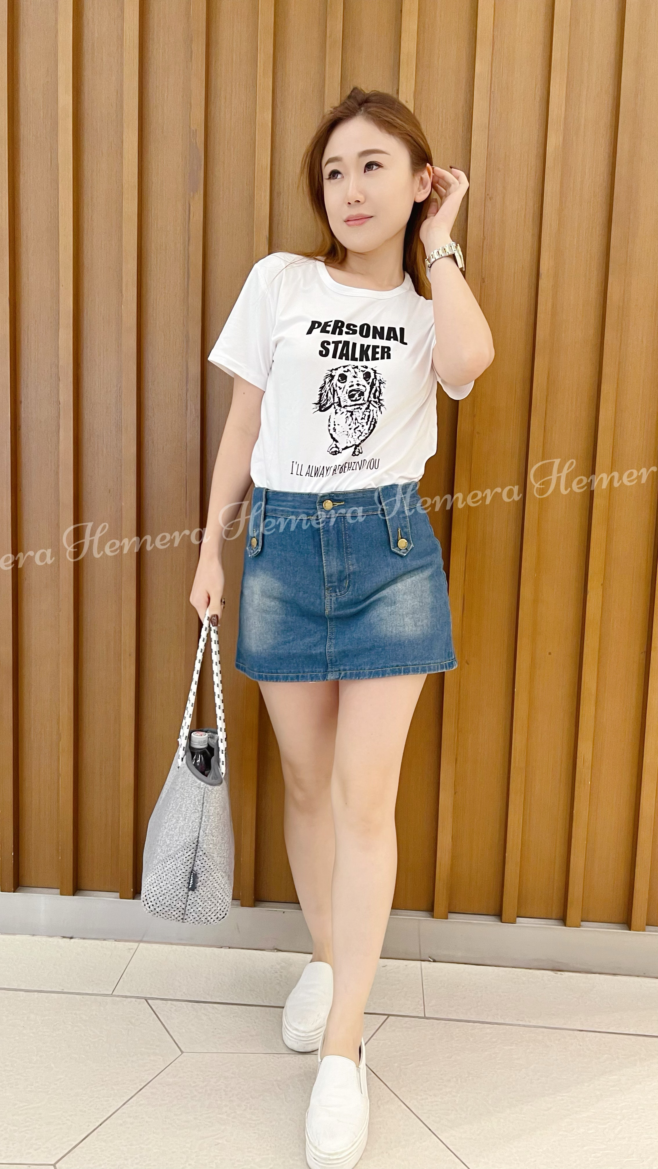 TP23W0631 專屬跟蹤者狗狗棉質短版T-SHIRT