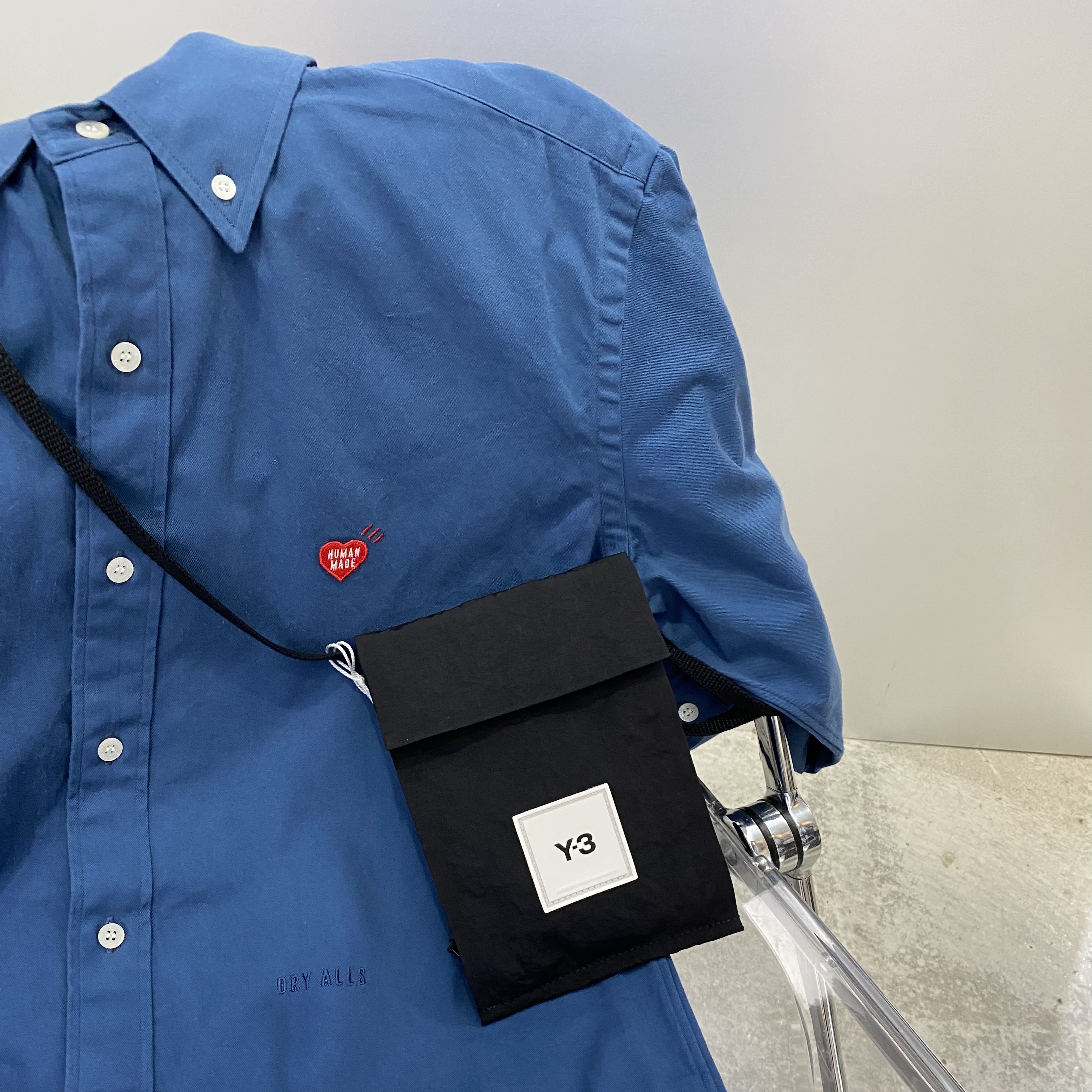 Human Made Heart Chino Button Down Shirt Blue (HM23SH001)