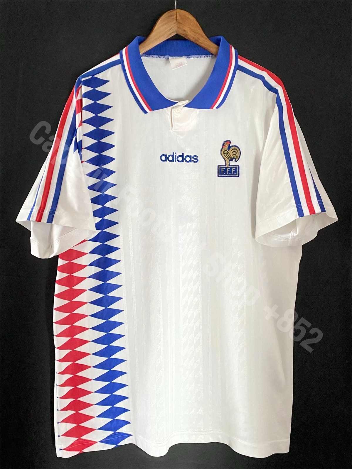 France 1994-1995 Adidas Away Shirt #7 CANTONA