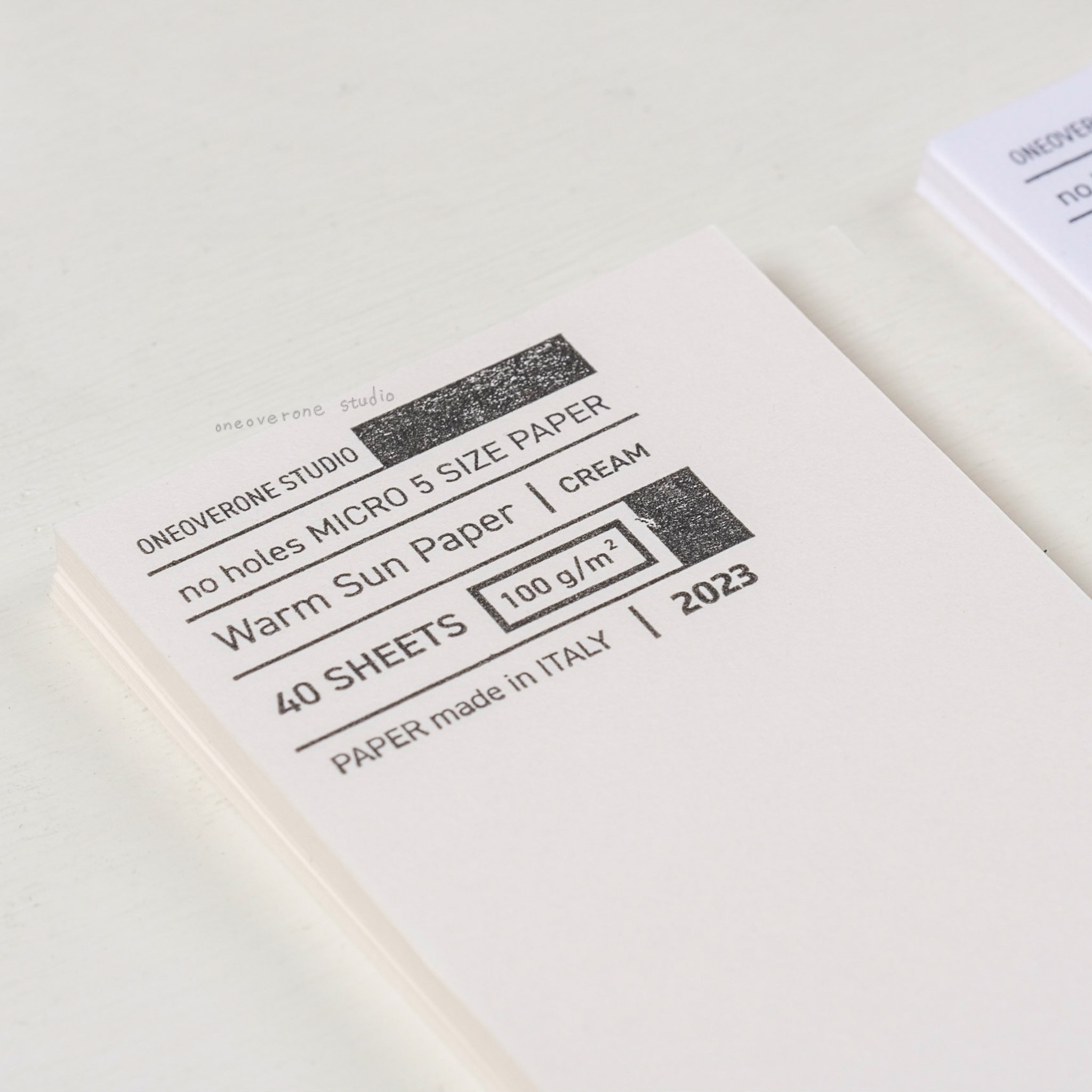 無孔MICRO5尺寸 米色暖陽紙｜一分之一工作室 臺灣