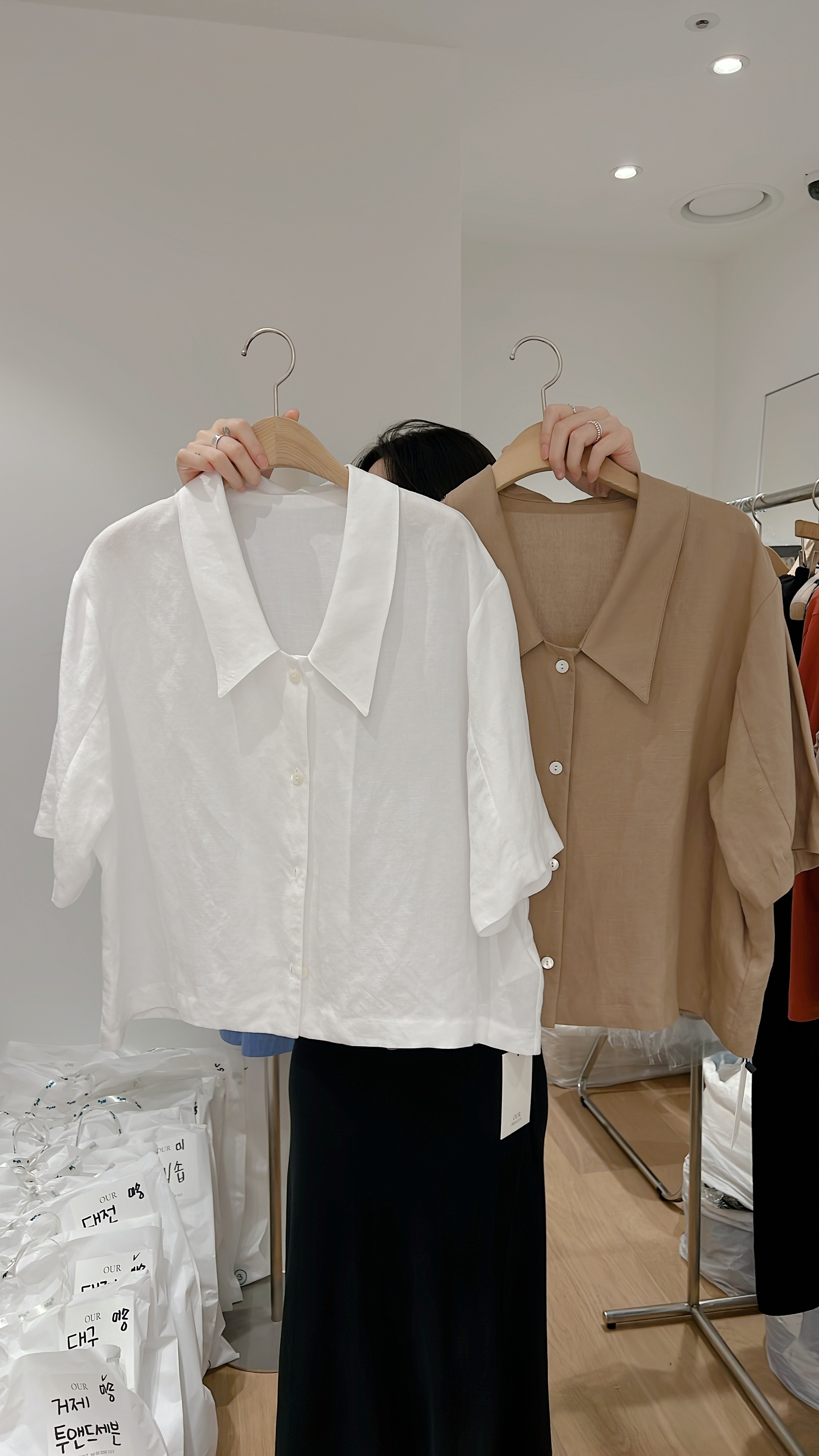 (現貨)喜歡這件的領子短袖襯衫｜韓國連線