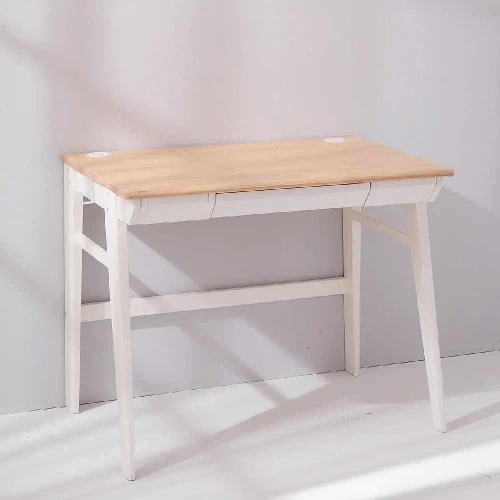 Calla 實木成長書桌 - 平面款