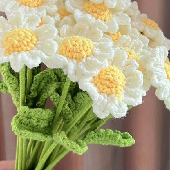 《2459》手工小雛菊針織花(單支)