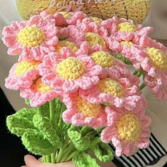 《2459》手工小雛菊針織花(單支)