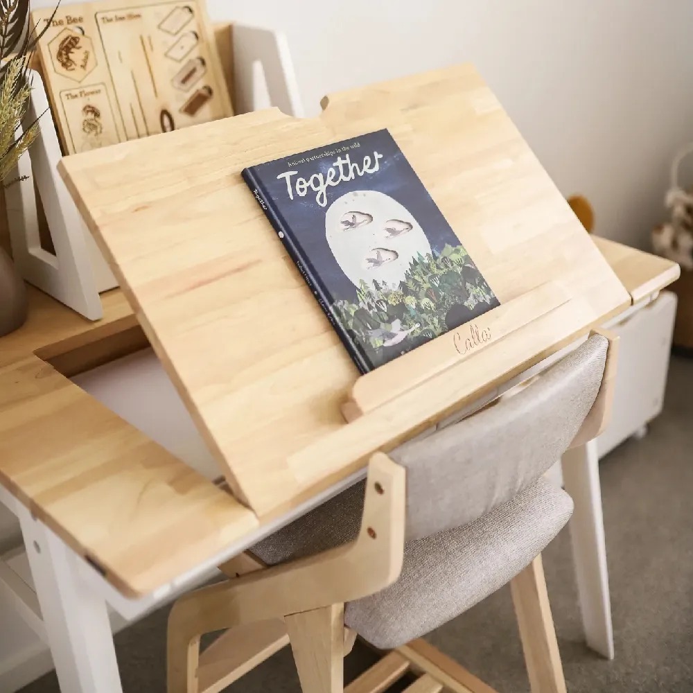 Calla 實木成長書桌 - 可調款