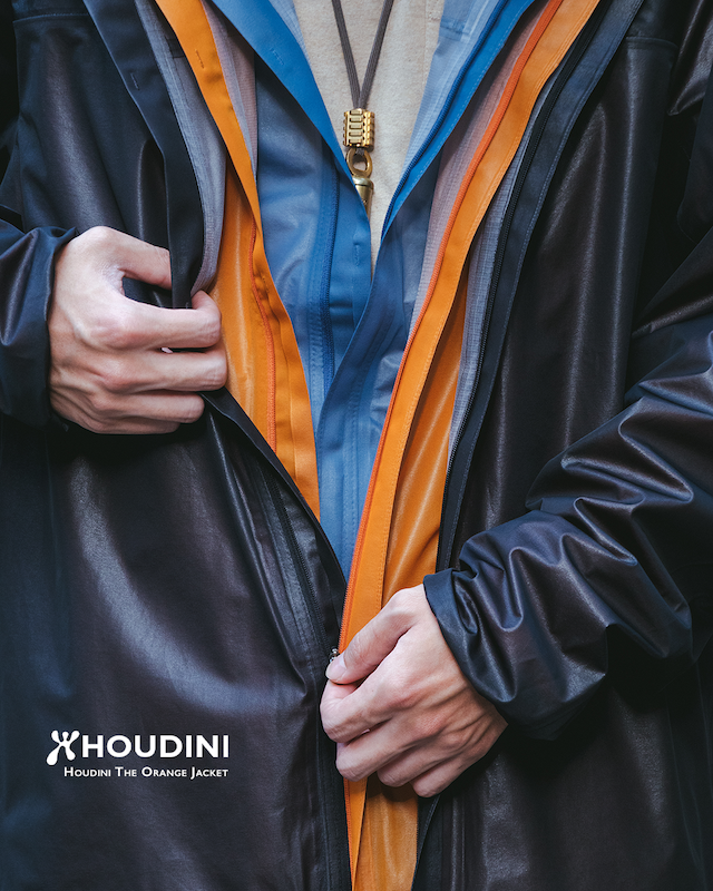 Houdini The Orange Jacket 男高透氣雨衣純黑