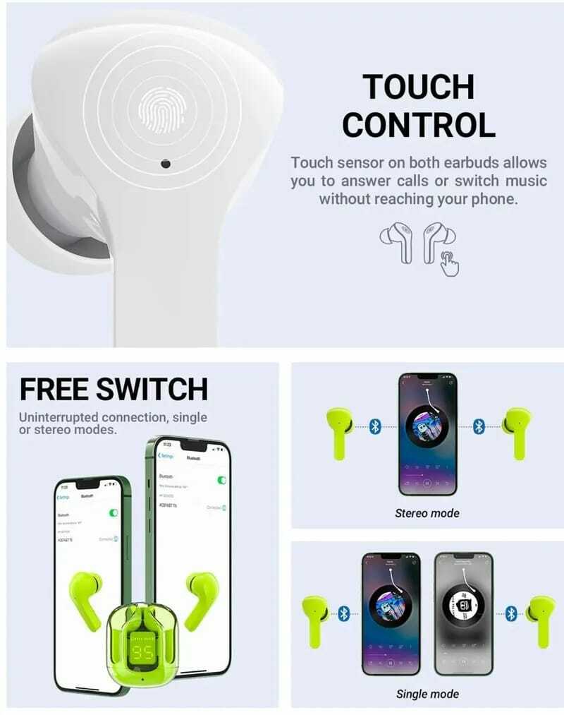 AceFast T6水晶外殼真無線藍牙耳機