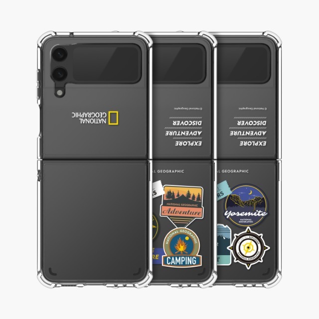 National Geographic Galaxy Z Flip 4 Crystal Clear Wappen Case