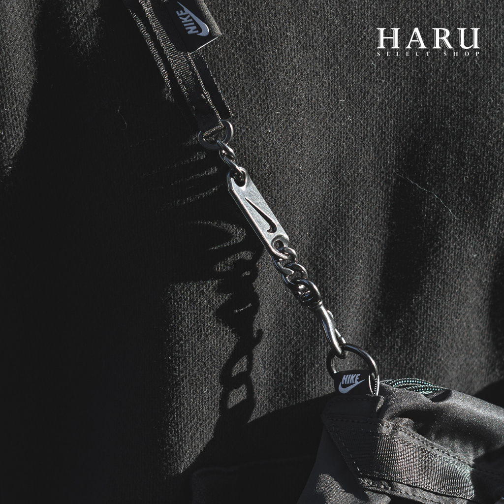 NIKE CROSSBODY 側背包 腰包 尼龍 金屬緞面 金鍊 鏈條包 黑 棕紅 CW9304-010-291