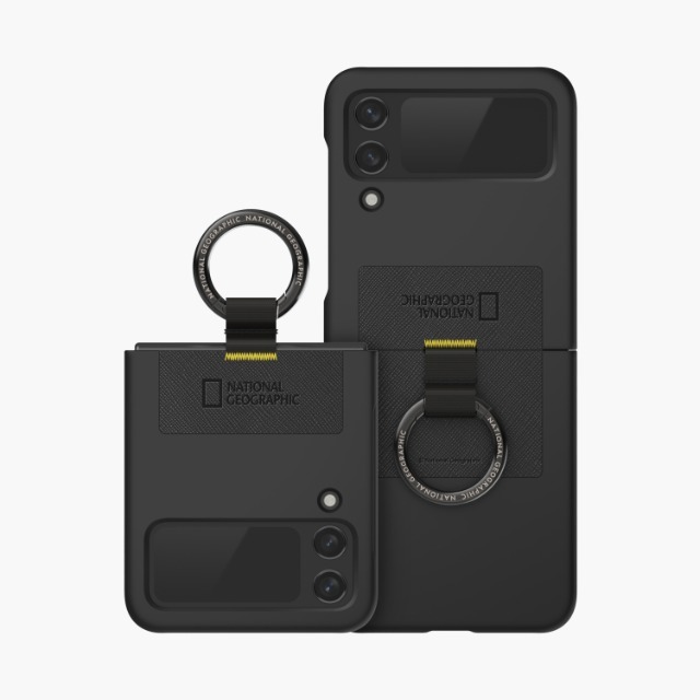 National Geographic Galaxy Z Flip 4 Ring Strap Slim Fit Case