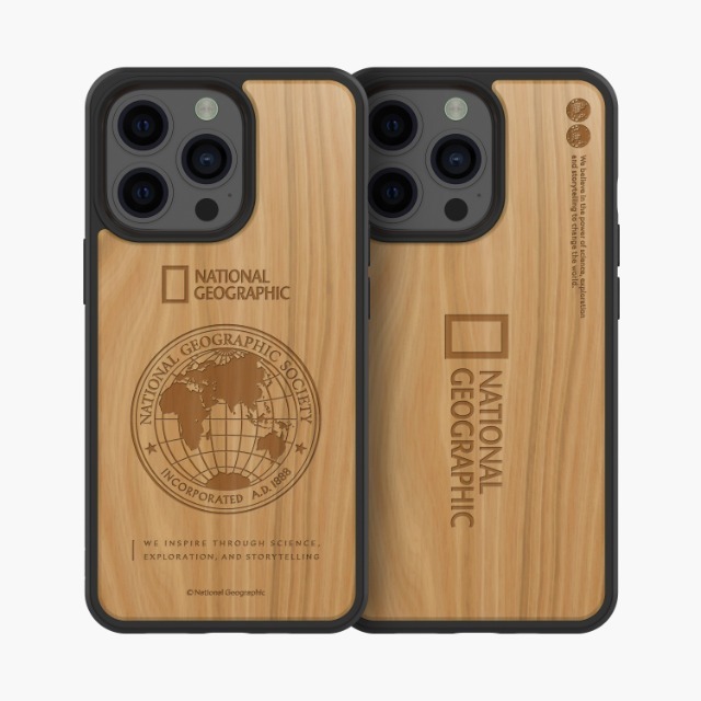 National Geographic iPhone 14 Series Nature Wood Case