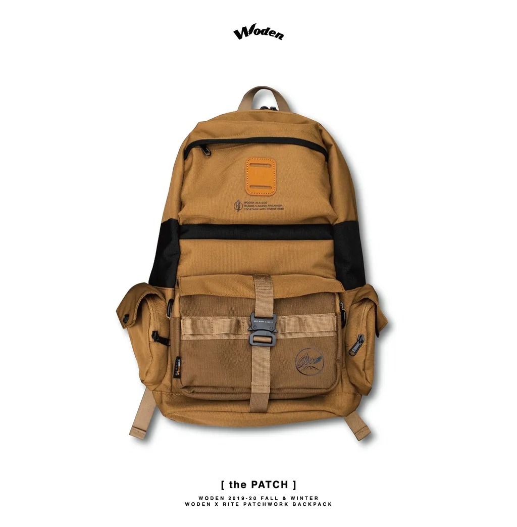 WODEN 2019-20F/W Patchwork Backpac (卡其款)