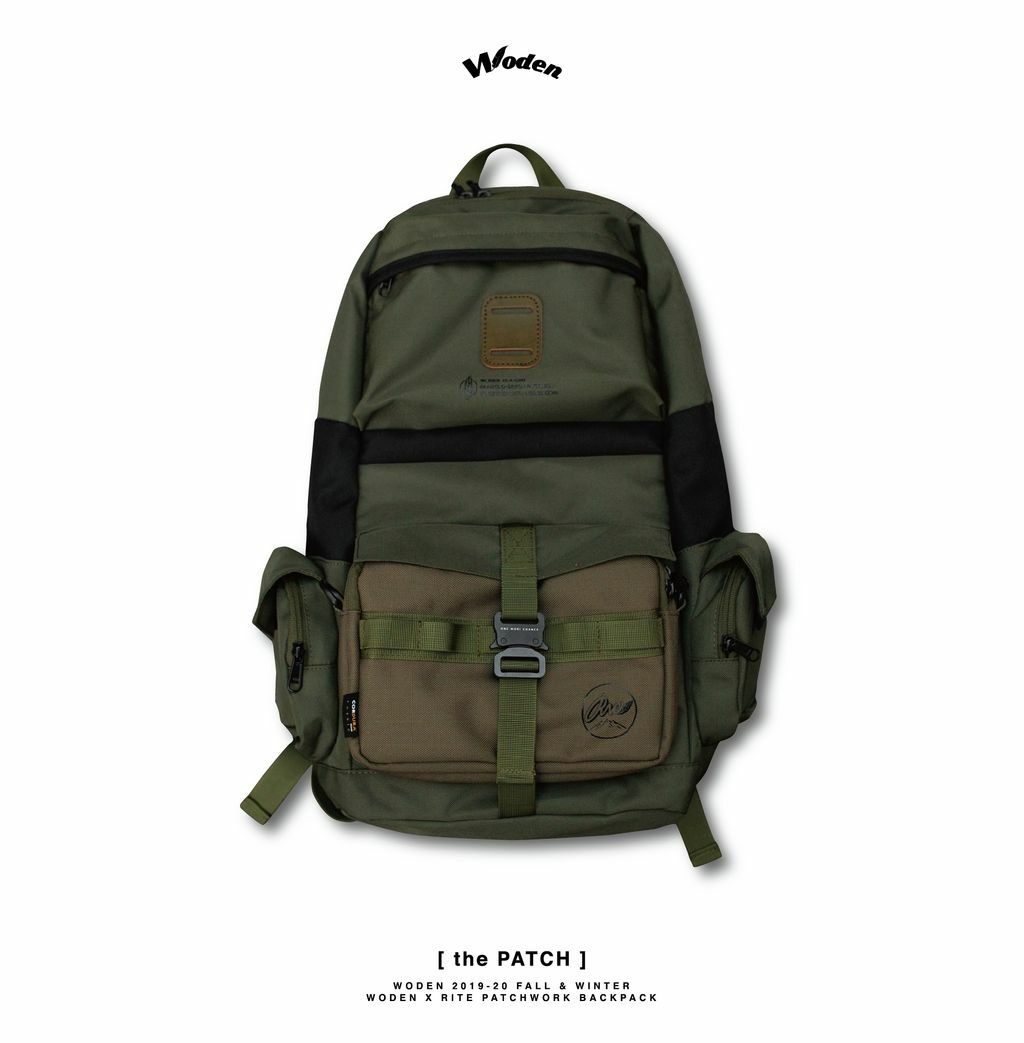 WODEN 2019-20F/W Patchwork Backpack (軍綠款)