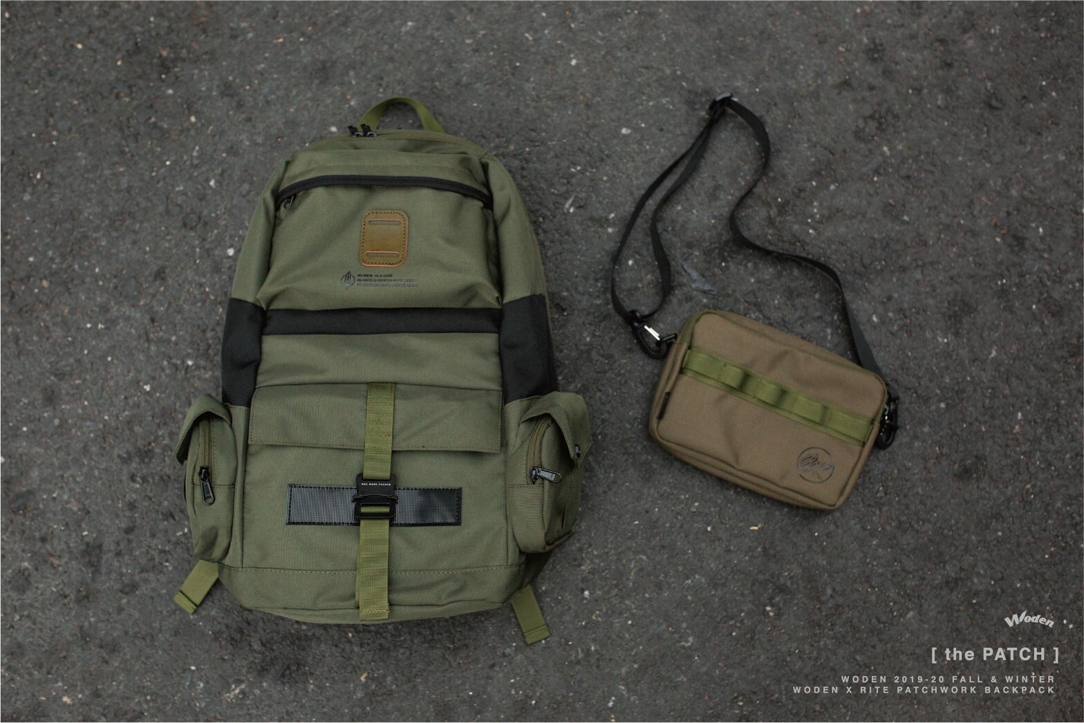 WODEN 2019-20F/W Patchwork Backpack (軍綠款)
