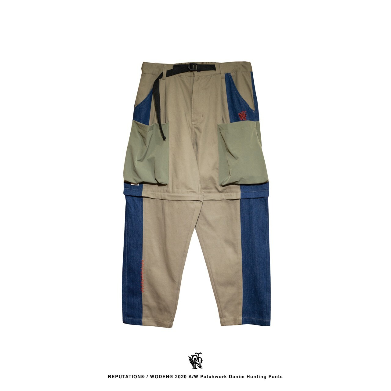 REPUTATION® / WODEN® 2020 A/W Patchwork Denim Vintage Hunting Pants 卡其