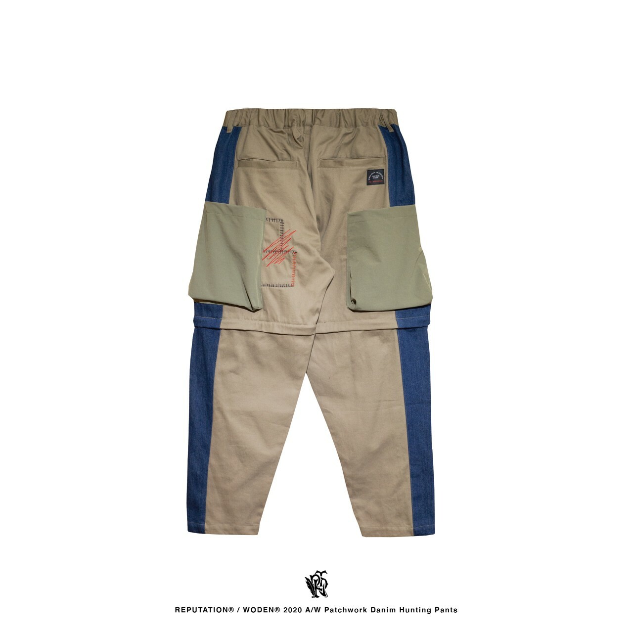 REPUTATION® / WODEN® 2020 A/W Patchwork Denim Vintage Hunting Pants 卡其