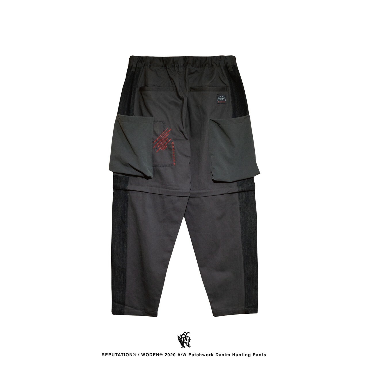 REPUTATION® / WODEN® 2020 A/W Patchwork Denim Vintage Hunting Pants 黑
