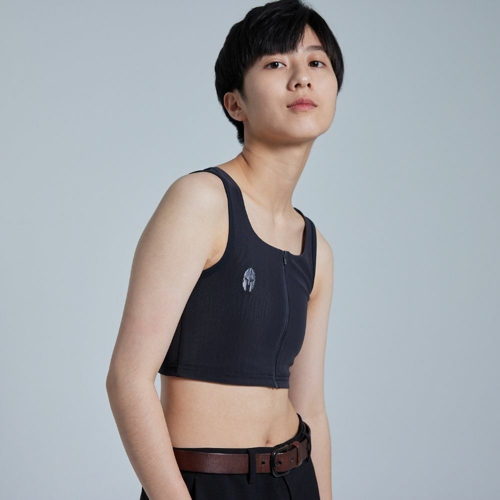 Warrior束胸-Cool Chill全網輕量-拉鍊款-黑色