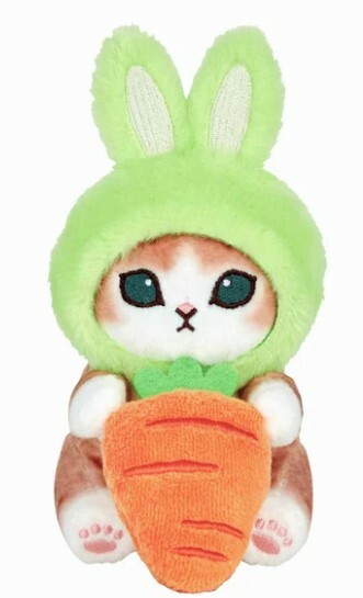 Mofusand貓 6月新款 灰兔/綠兔拎蘿蔔公仔