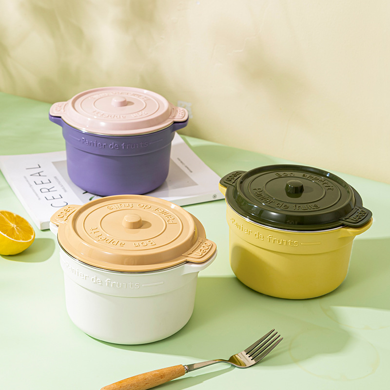 《2463》撞色上班族必備不鏽鋼保溫便當盒