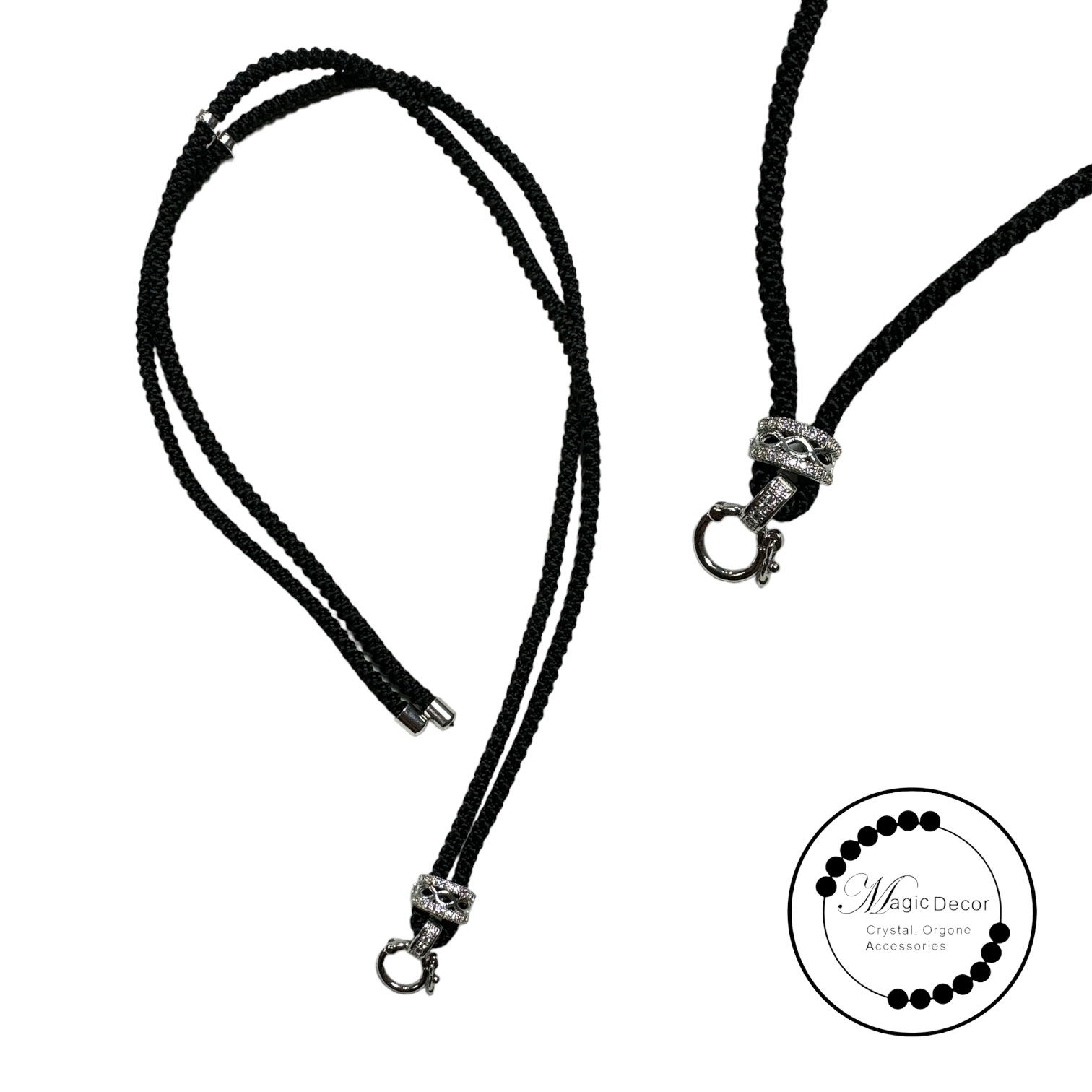 250217-D31 銀鑽卡地款珠寶扣麻繩