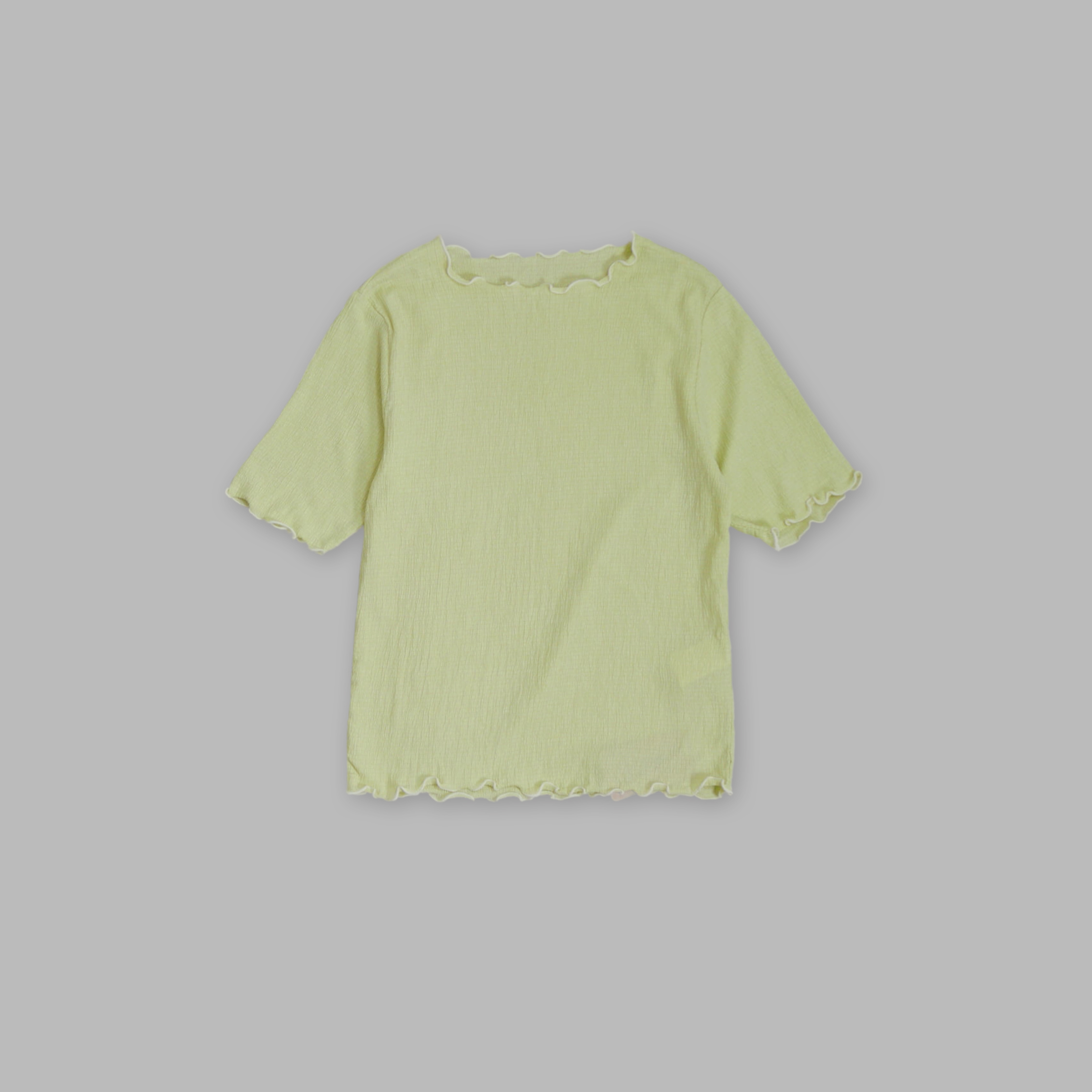 J.P.L. 捲邊抽褶短版上衣 ╭ 2色 ╮