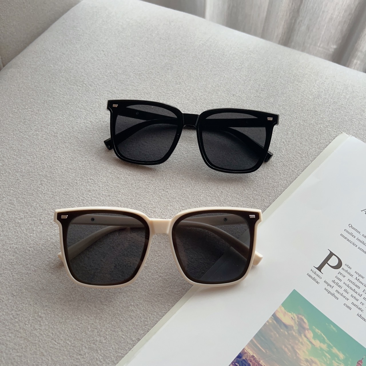 S2224質感方框金屬墨鏡/兩色