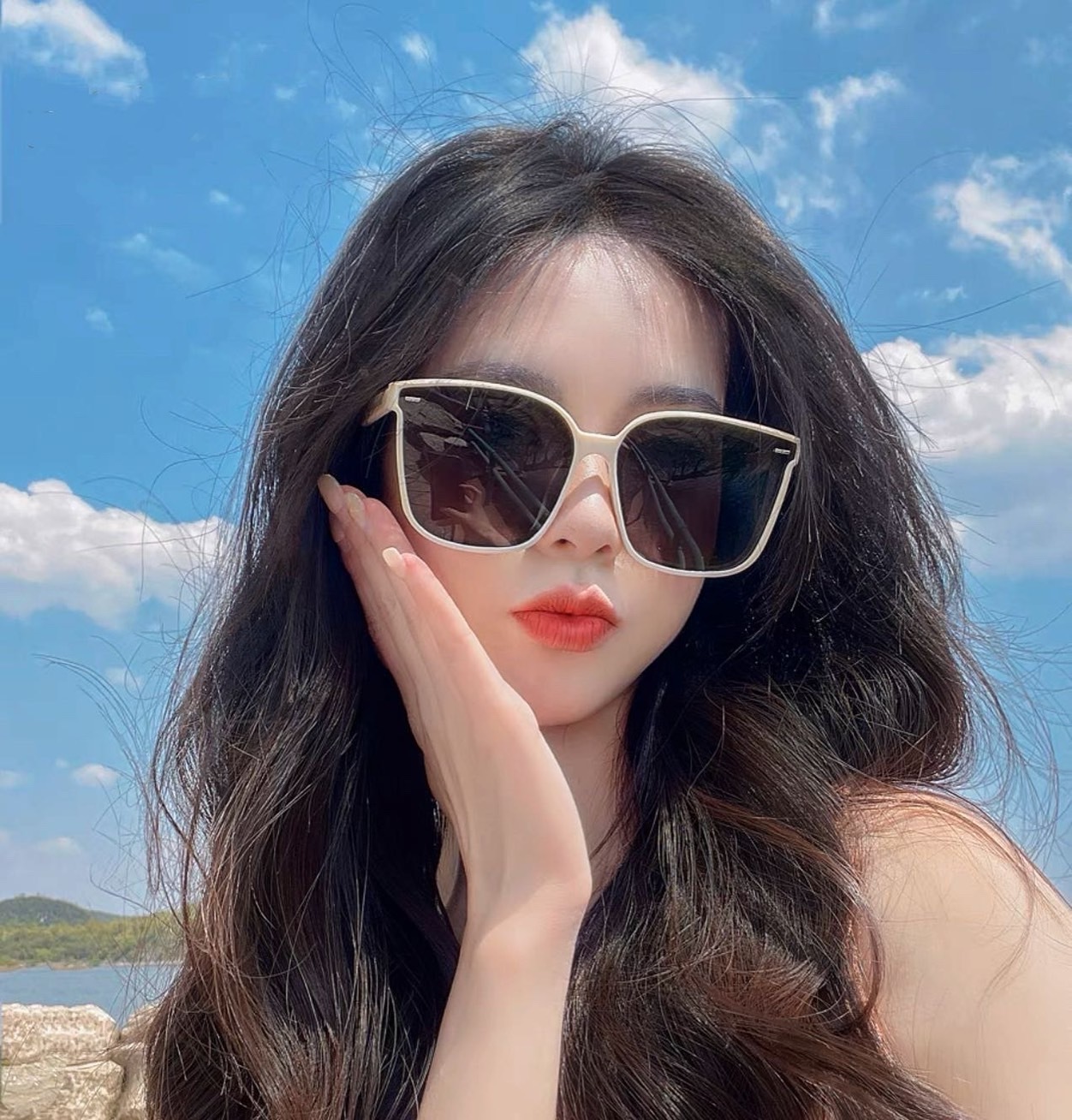 S2224質感方框金屬墨鏡/兩色