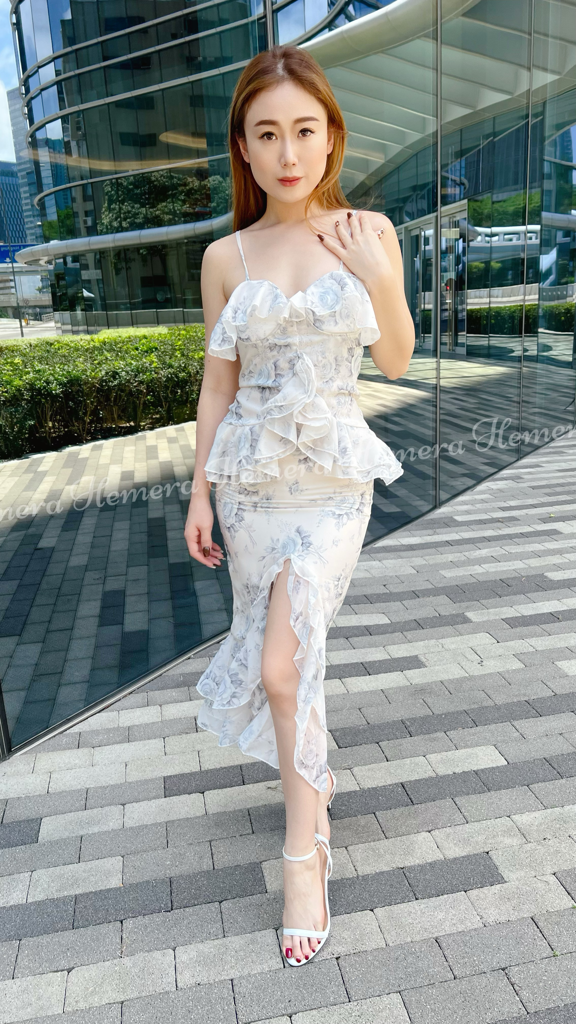 DR23W0609 女神開衩連衣裙