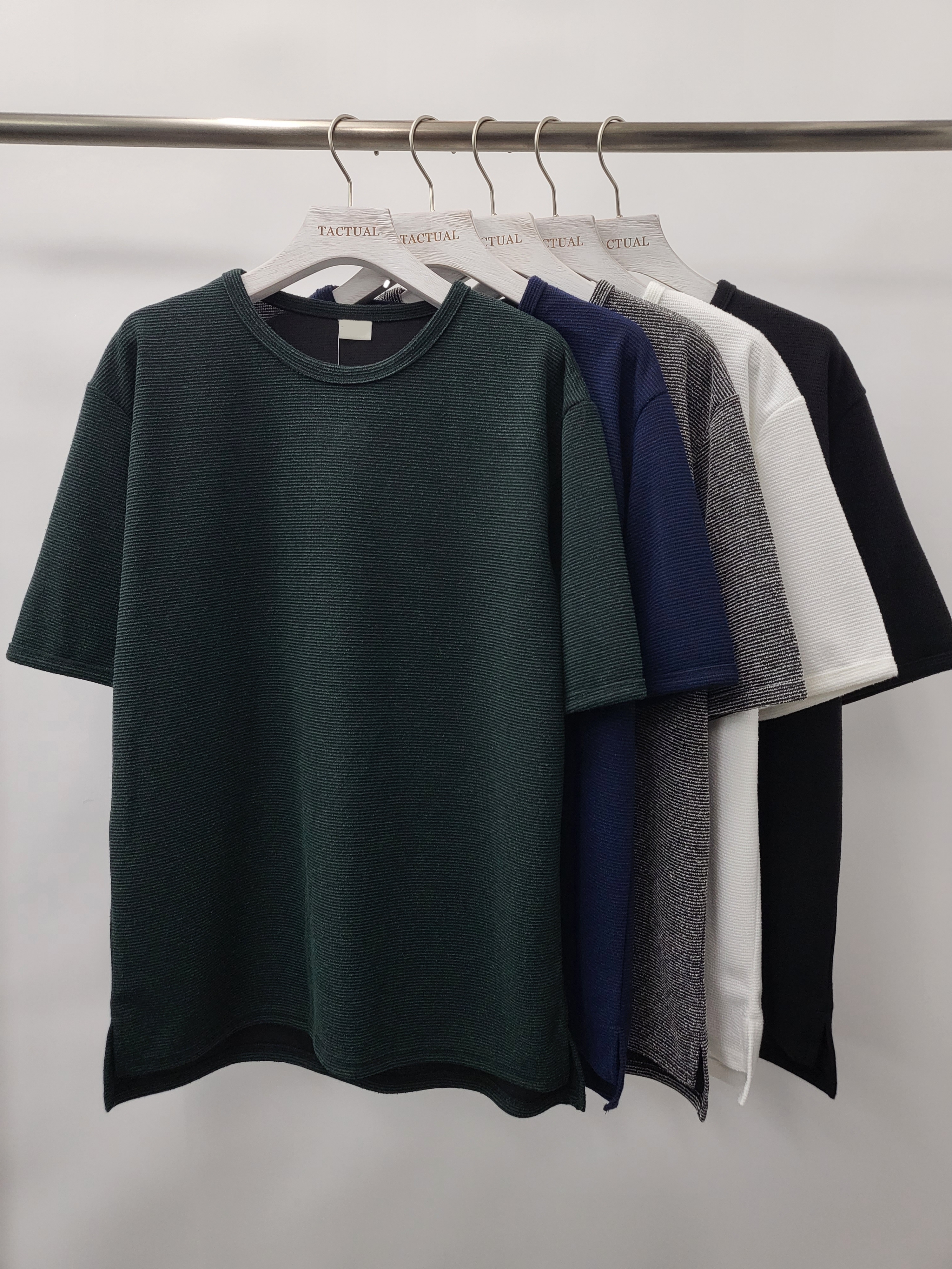 淨色暗橫紋短袖Tee T5025