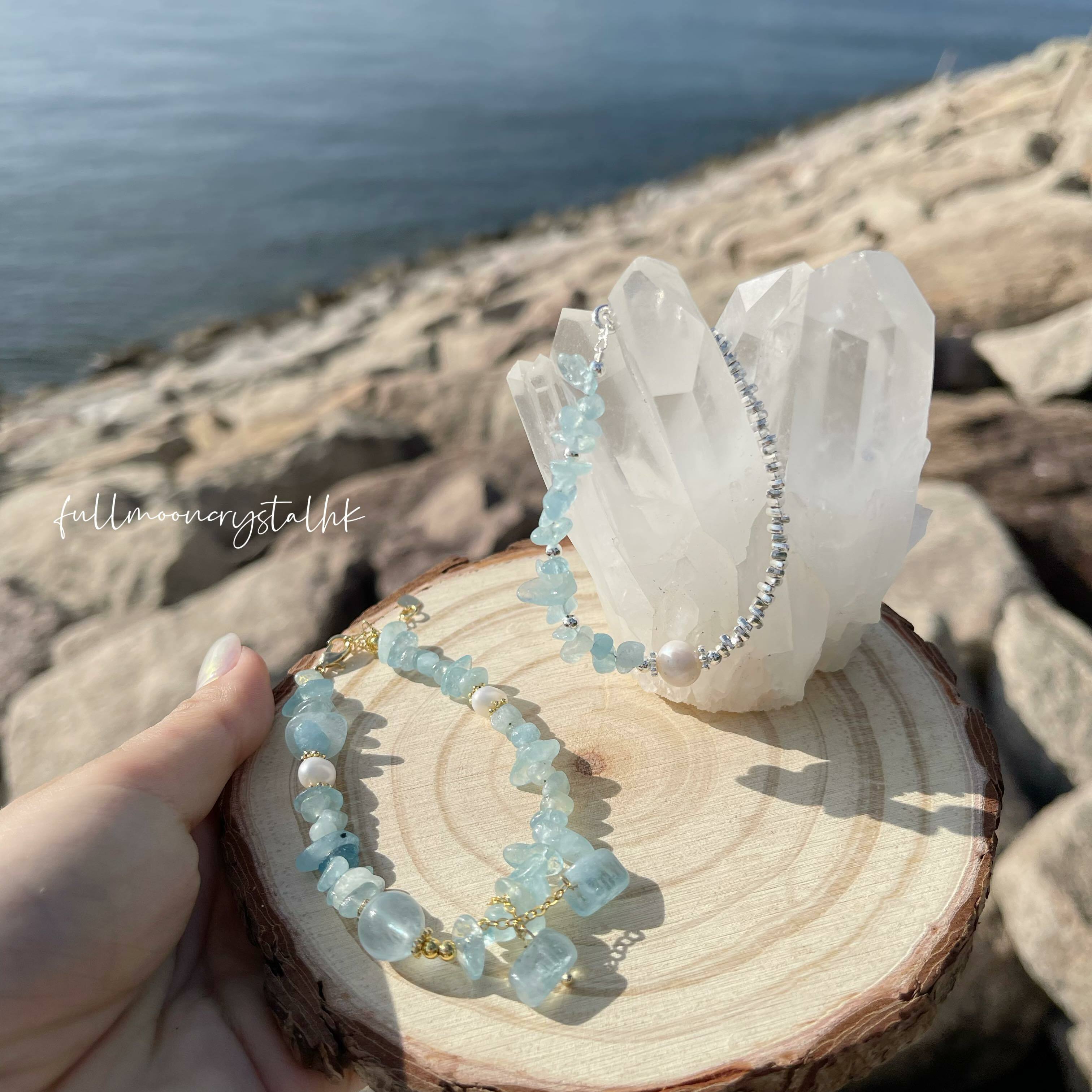 海藍寶碎石手鏈