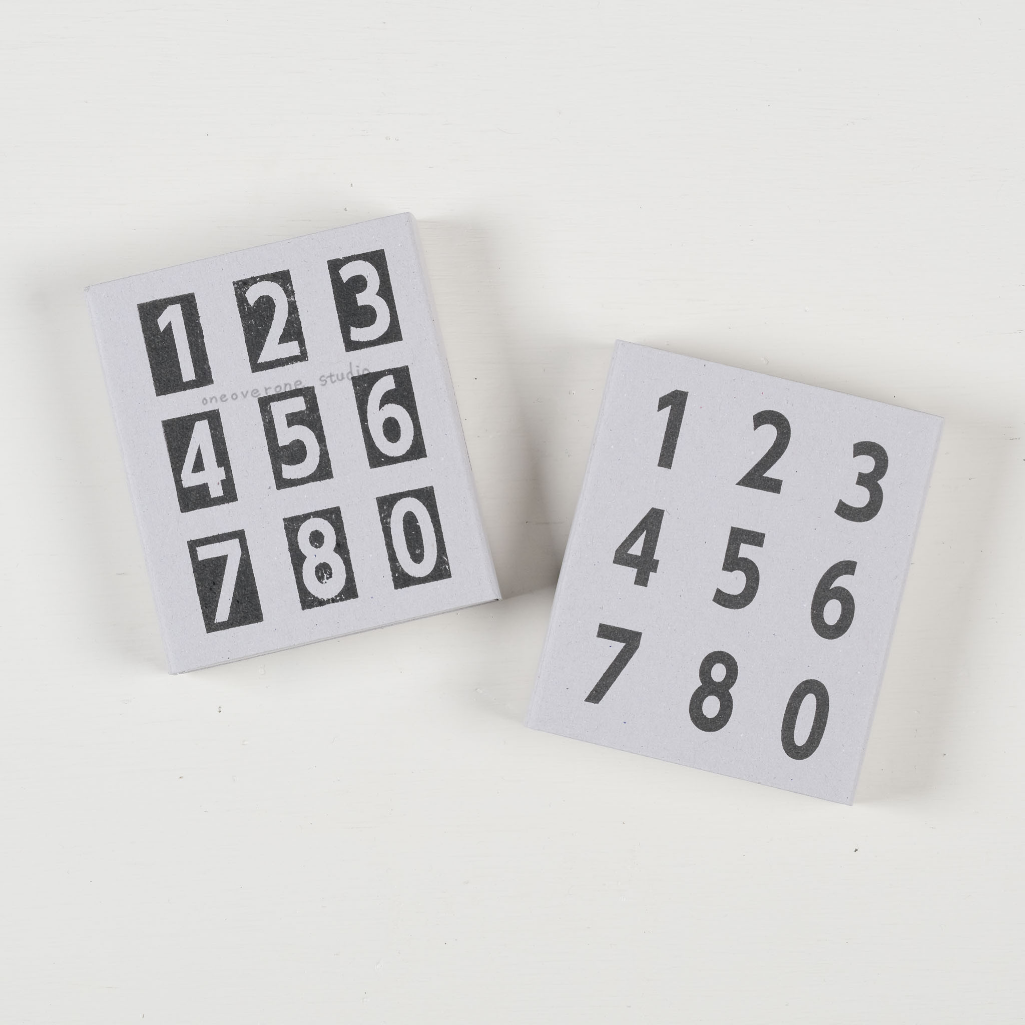 色塊數字棒系列 膠版印章｜一分之一工作室 臺灣