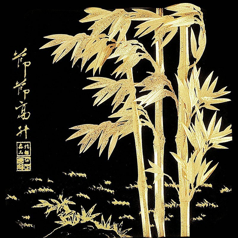 金箔畫藝術│節節高升祝福首選｜升遷開業送禮推薦 竹報平安富貴來