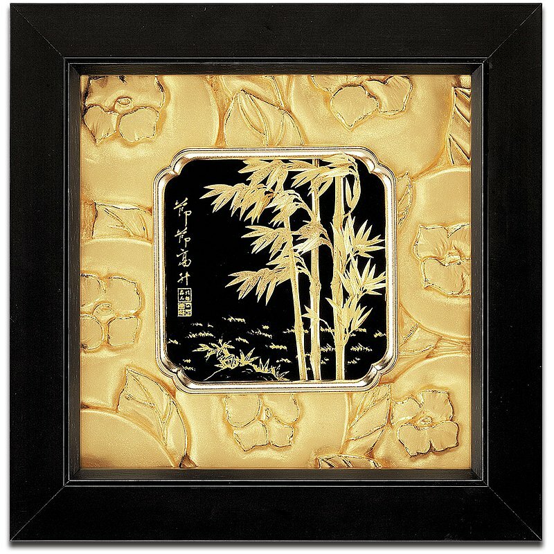 金箔畫藝術│節節高升祝福首選｜升遷開業送禮推薦 竹報平安富貴來
