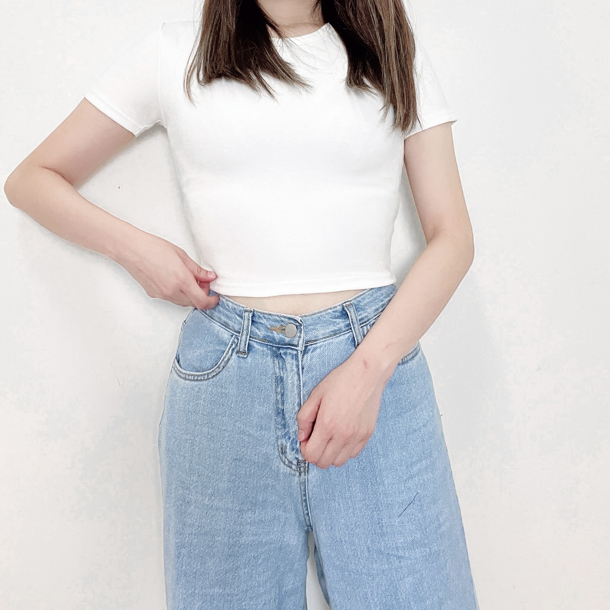 現貨 | 白色都不透！高質修身素色 T e e (兩色入)