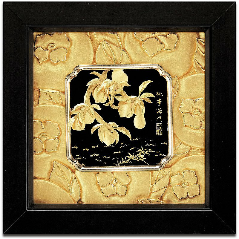 桃李滿門│杏壇、杏林禮物、謝師禮品│金箔畫禮品│客製化禮物