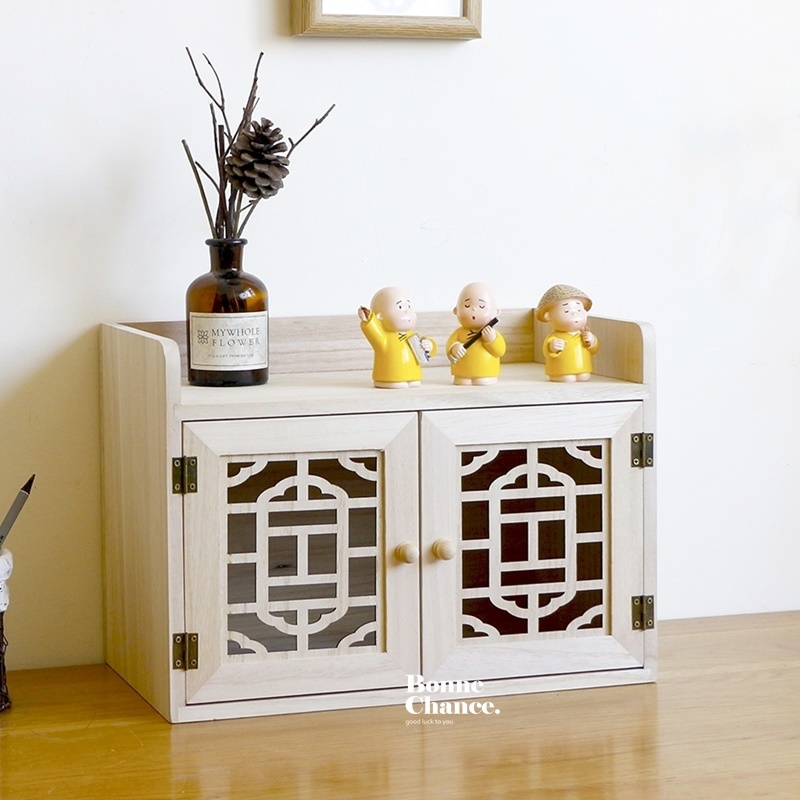 日系古風雙門收納櫃