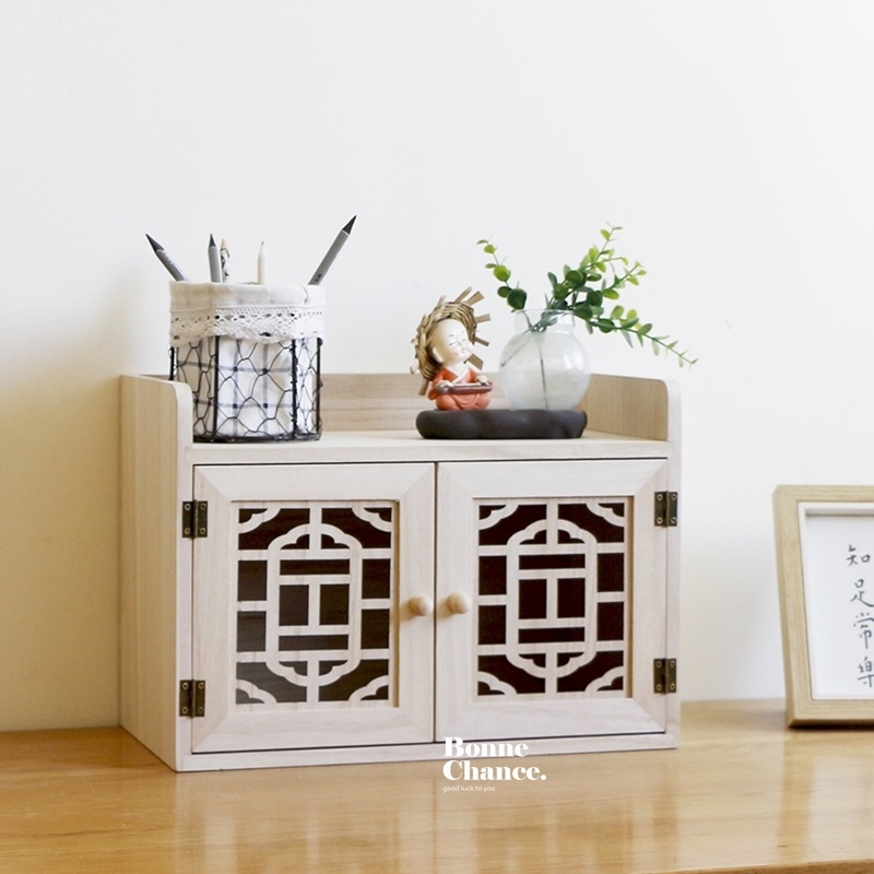 日系古風雙門收納櫃