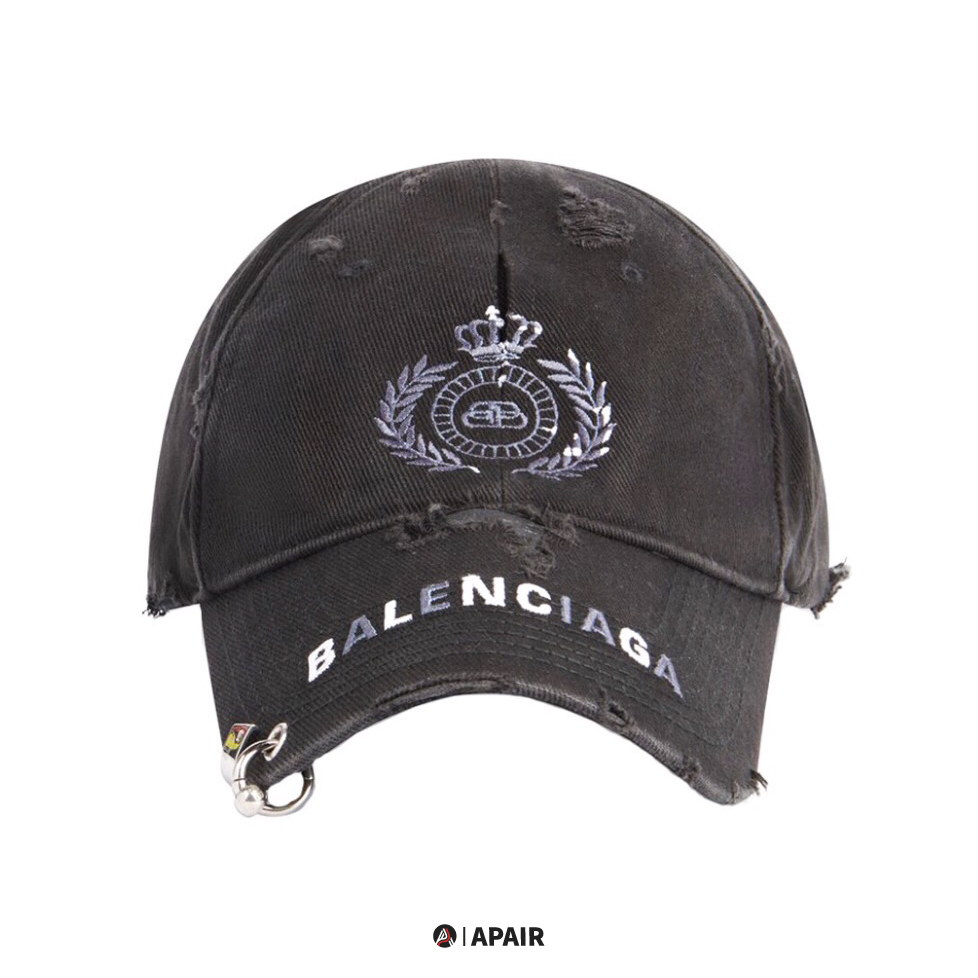 【APAIR】預購Balenciaga 21FW Destroyed Piercing Cap 水洗破壞