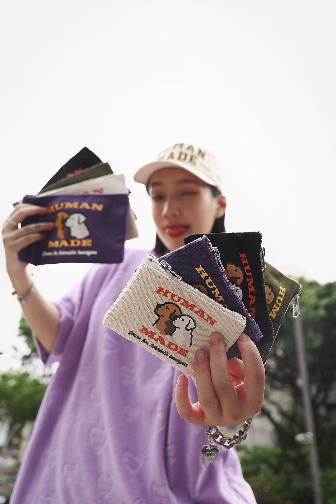 <快速出貨>HUMAN MADE 雙胞胎狗狗 帆布包 米白