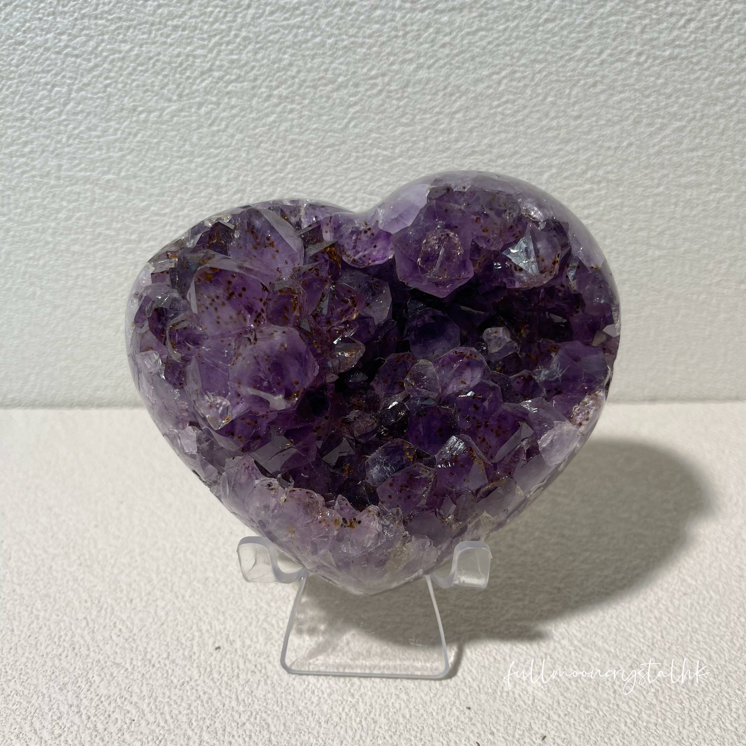 鈦金紫水晶心心