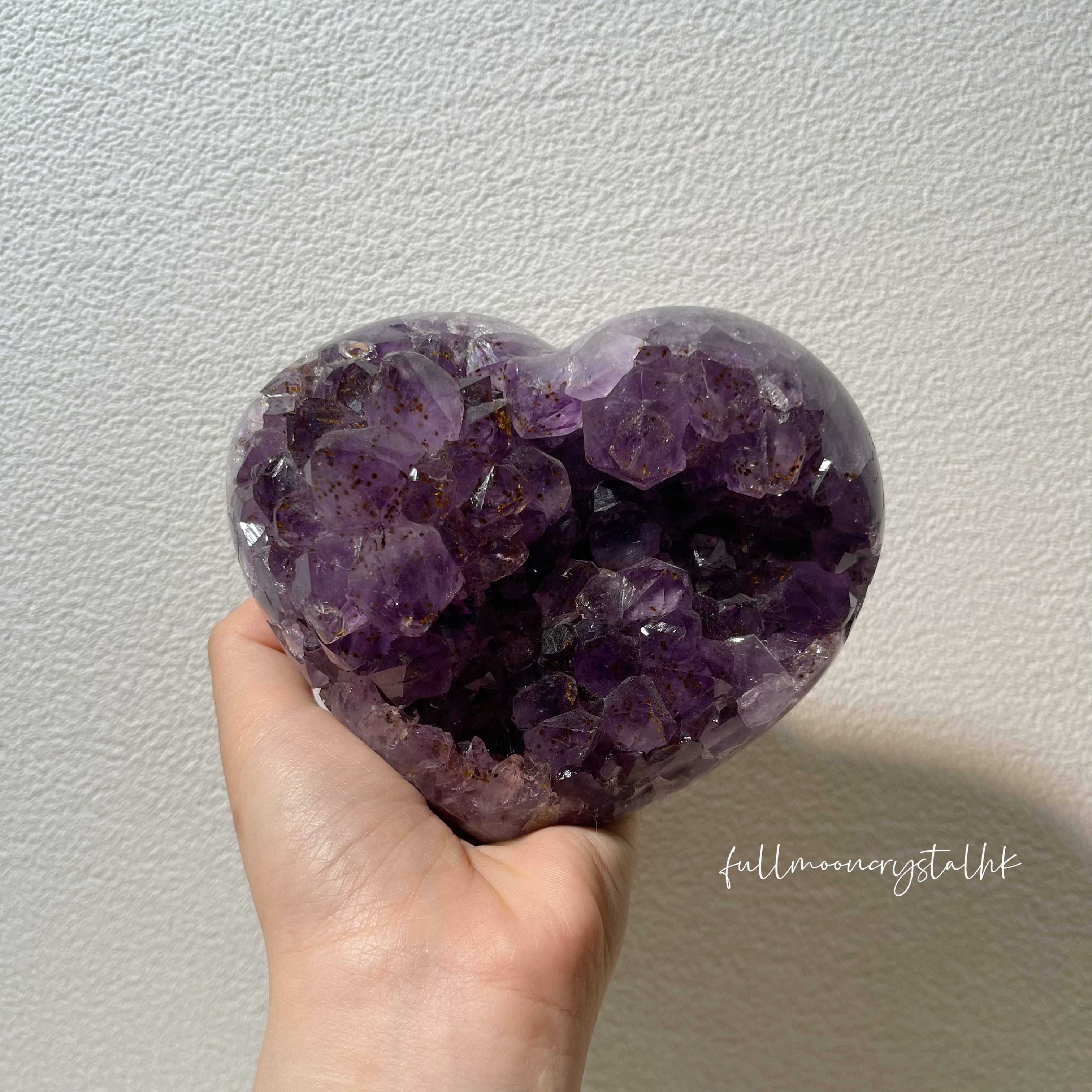 鈦金紫水晶心心