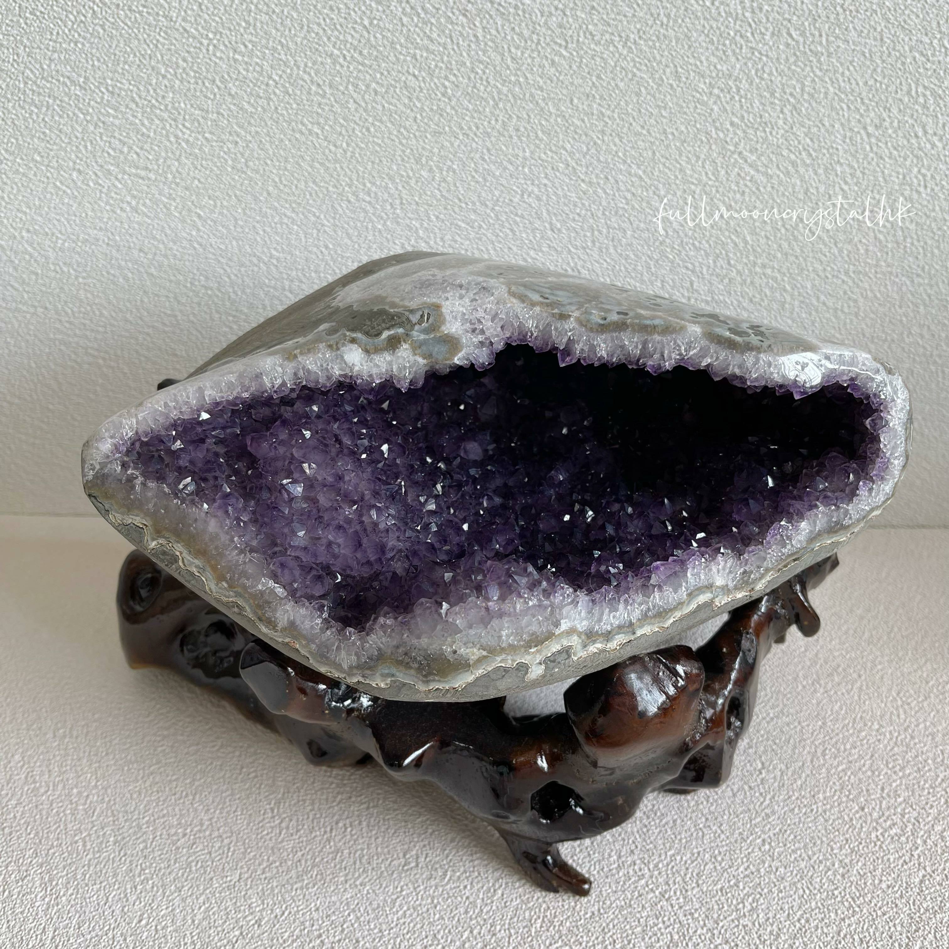 紫水晶錢袋擺設