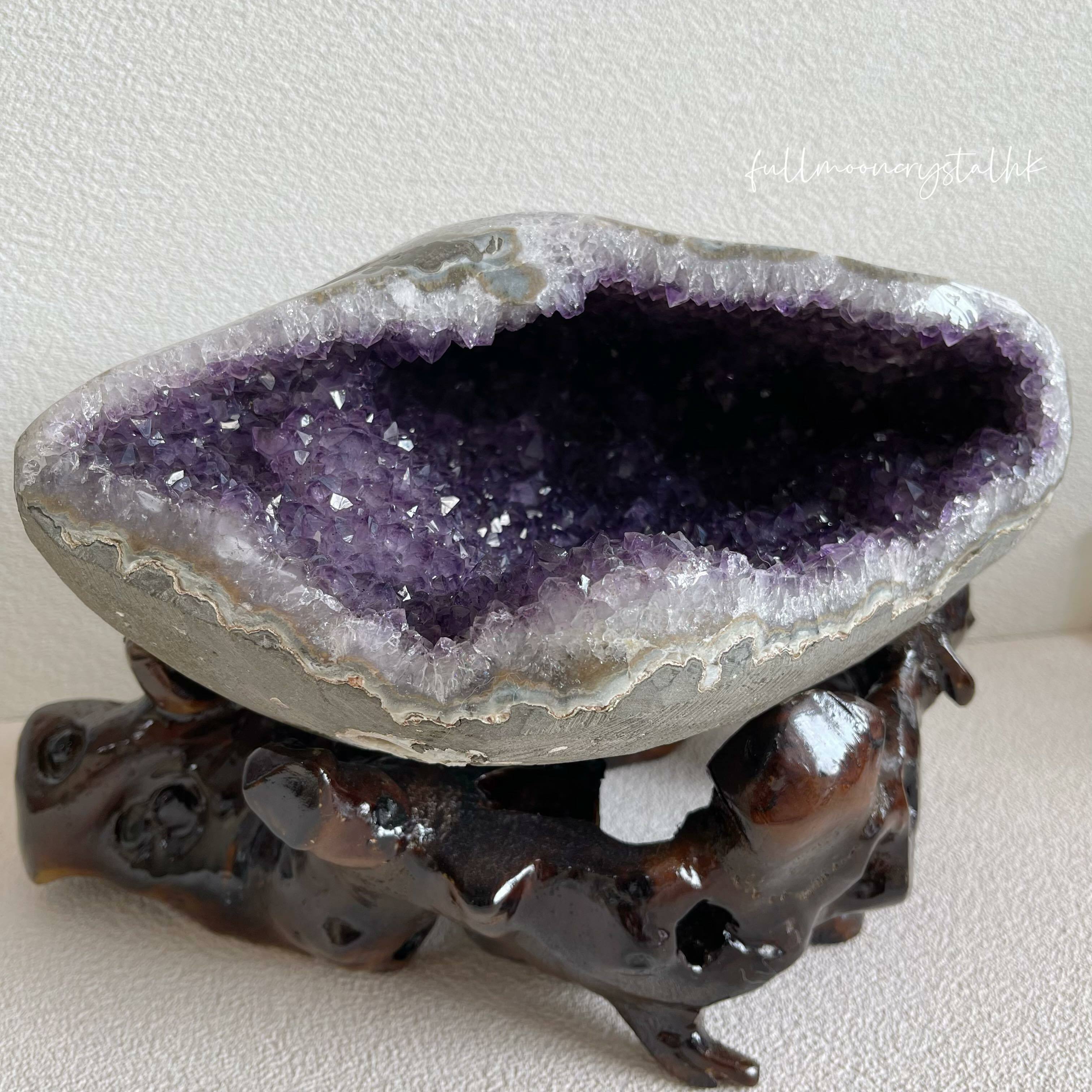 紫水晶錢袋擺設