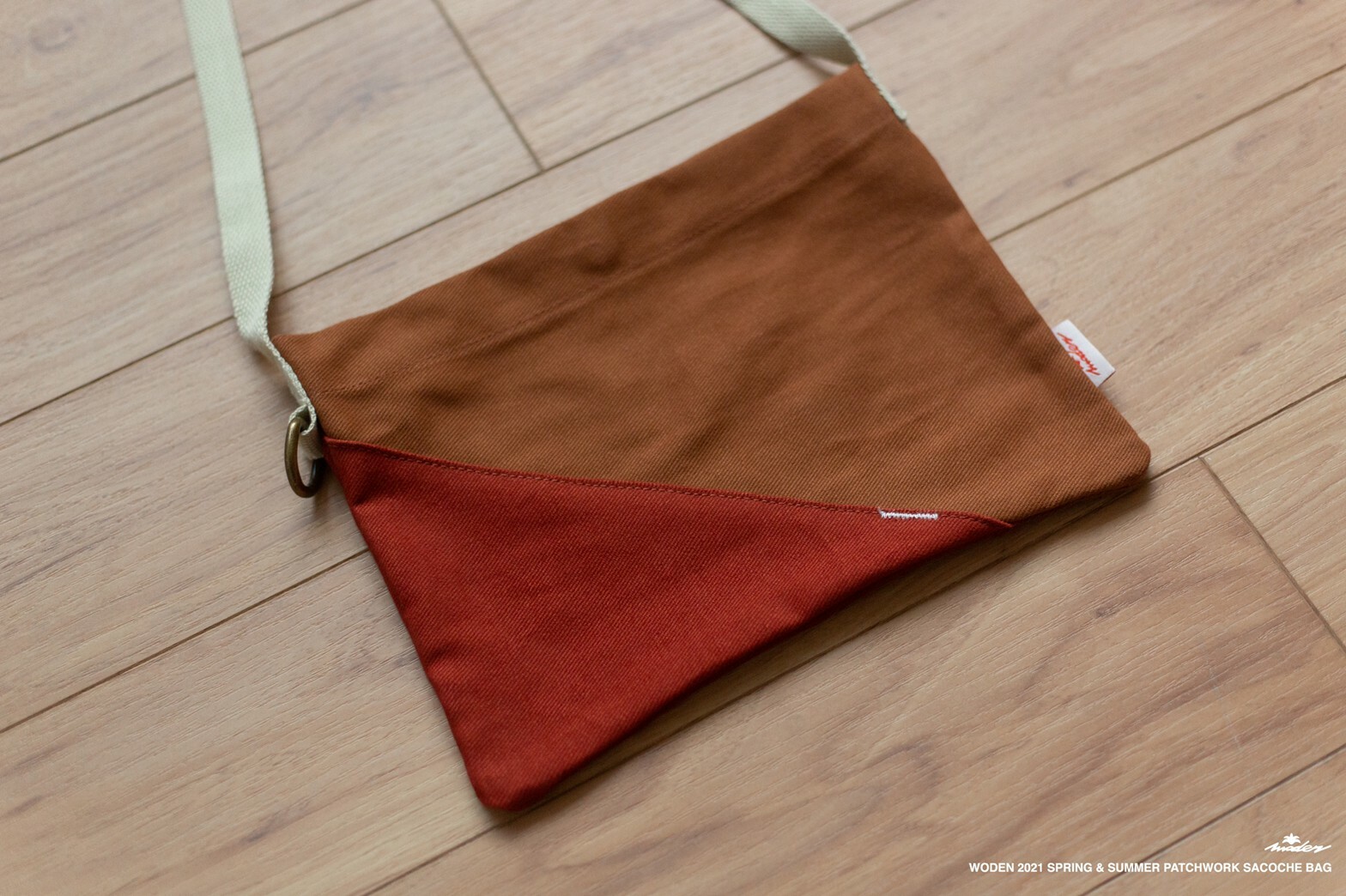 WODEN 2021 Spring & Summer Patchwork Sacoche Bag 橘色款