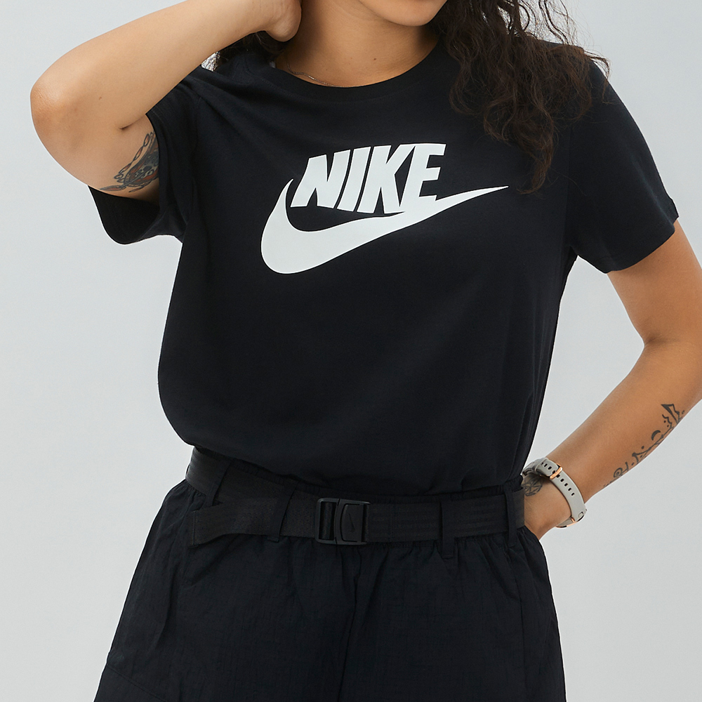 Nike AS W NSW TEE ESSNTL ICN FTRA 女 黑 印花 休閒 運動 短袖 DX7907-010