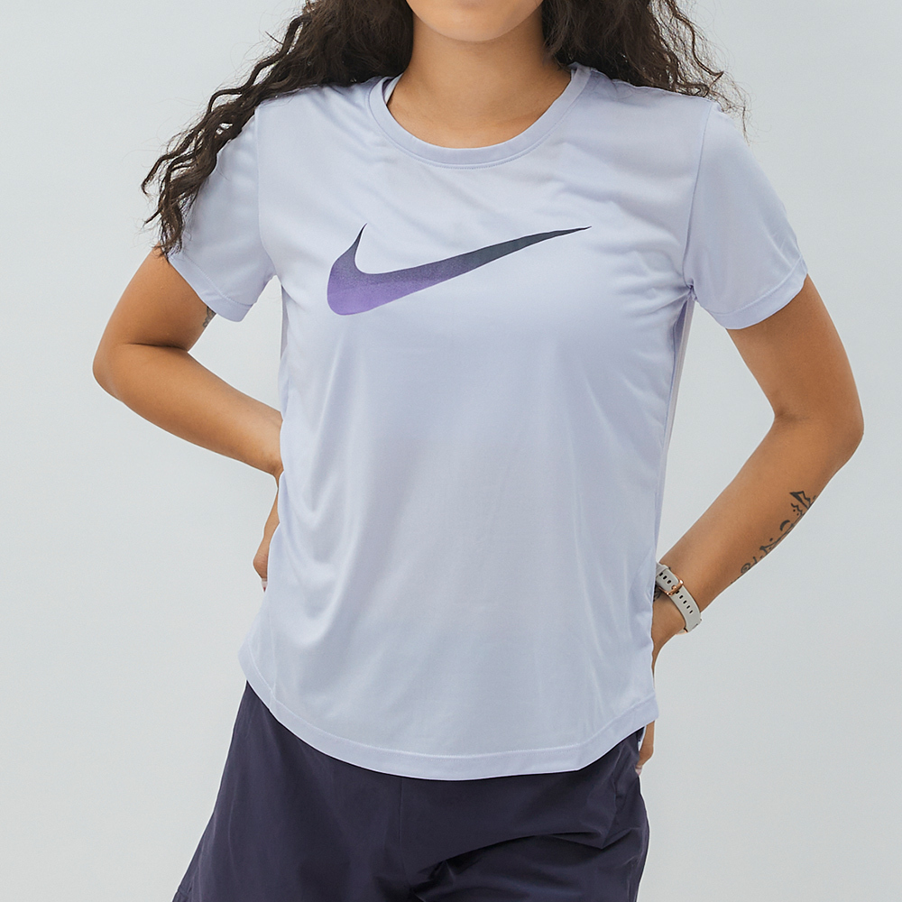 Nike AS W NK ONE DF SWSH HBR SS 女紫透氣休閒運動短袖DX10